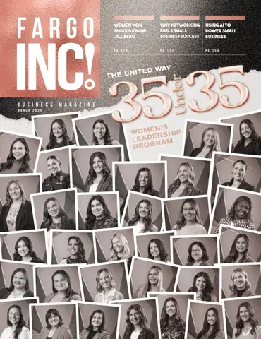 Fargo INC! March 2026 cover — 35 Under 35: Women's Leadership